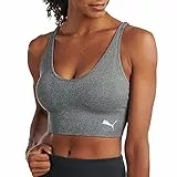 PUMA Seamless Sports Bra Sujetador Deportivo, Opaco, Heather Grey, M Mujeres