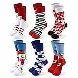 Moonlight Manor 6 pares de medias de Navidad para mujeres, medias de cuello de punto navideño vacaciones cálidas y suaves regalos de invierno Santa novedad medias EU - SIZE 37-46
