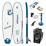 CRESSI Isup Complet Set - Kit de Tabla de SUP Fácil de Inflar (menos de 10 minutos) Completo con Todos los Accesorios Necesarios para el Transporte, Unisexe Adulte