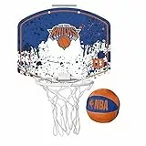 Wilson Mini canasta de baloncesto NBA TEAM MINI HOOP, NEW YORK KNICKS, Plástico