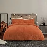 Sleepdown Juego de Funda de edredón de Felpa de Peluche con Fundas de Almohada térmica, cálida, súper Suave, de fácil Cuidado, Doble (200 cm x 200 cm)