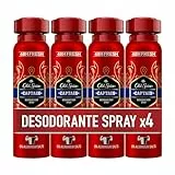 Old Spice Captain Desodorante Corporal En Spray Para Hombre, 48 Horas Fresco, 0% Sales De Aluminio, Antimanchas Blancas Y Amarillentas, 4x150 ml (el embalaje puede variar)