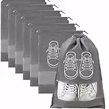 JOOTUEPO 6 Piezas Bolsa Zapatos Viaje, con Ventana Transparente y Cordónpara, Bolsa de Viaje para Zapatos, Portátil Bolsos de Almacenamiento para Zapatos
