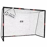 HUDORA Portería de Fútbol Pro Tect - Gran portería de fútbol para niños y adultos - Portería de fútbol acolchada con red