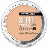 Maybelline New York Superstay Híbrido 24H Base de Maquillaje en Polvo, Súper Cobertura, Súper Ligera, Hasta 24H, Tono 21