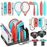 Tokluck 15 en 1 Accesorios Switch Sports 2023, Kit de Accesorios para Nintendo Switch Sports con Organizador para Consola Switch/OLED y Accesorios de Juegos Deportivos Switch Sports