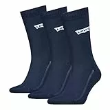 Levi's CLSSC Sock, Azul (Navy), 39-42 (Pack de 3) Unisex Adulto