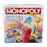 Monopoly Juego de mesa Builder, Juego de estrategia, Juego familiar, Juegos para niños, Juego divertido para jugar, Juegos de mesa familiares