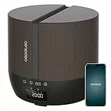 Cecotec Difusor de aromas PureAroma 550 Connected Black Woody. Capacidad 500ml, Pantalla LED, Altavoz, Control por bluetooth, App, Temporizador 12h, 3 Modos de funcionamiento, Cobertura 30m2