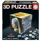 Educa - 3D Puzzle Arte | Puzzle 3D con Forma de Cubo de 216 Piezas en Total | Estructura: Base montable Cubierta por 6 Puzzles de 36 Piezas | a Partir de 14 años (20123)