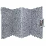 Silvergear® Panel de Calefacción Infrarrojo 165W | Calentador de Escritorio Plegable | 3 Niveles de Calor | Cable Extra Largo | 50x100cm | Gris