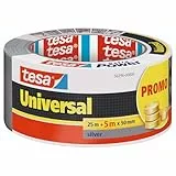 tesa Cinta Adhesiva Universal Extra Power - Celo Adhesivo con Fijación Extra Fuerte - Cinta Multiusos Versátil para Reparaciones, Fijación, Sellado y Más - Gris - 1 Rollo - 30 m x 50 mm