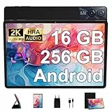 Tablet Táctil de 11 pulgadas con Android con 16GB RAM + 256GB ROM|2K | Procesador Octa-Core | Batería 8600mAh | WiFi 5G | GPS | Bluetooth 5.0 | 13MP + 5MP, Tablet táctil con Funda Protectora(Gris)
