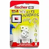 fischer - Fija Cuadros | Ganchos Reutilizables sin Agujeros | Hasta 8 Kg de Carga | Ideal para Yeso, Cartón Yeso y Madera | Montaje Fácil sin Herramientas | 8 uds | Blanco