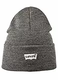 Levi's Batwing Embroidered Slouchy Beanie, Gorro de Punto Hombre, Gris (Regular Grey), Talla Única
