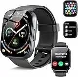 Poounur Reloj Inteligente Hombre Mujer, 1.95' Smartwatch con Llamadas Bluetooth y Notificación, 110+ Modos Deportivos Pulsera, Pulsómetro/Monitor de Sueño, Impermeable IP68