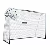 HUDORA Portería de Fútbol Pro Tect Advanced - para Exteriores, con Red, Resistente a la Intemperie, para niños y Adultos – Montaje Sencillo – Pared de Tiro Cremalleras y Velcro