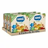 NESTLE Puré 7 Frutas, desde 6 meses, Pack Tarrinas Pack de 6 (4x100g), Fórmula mejorada