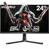 KOORUI 24' FullHD Monitor Gaming 165Hz (1ms MPRT, 1920x1080, 3000:1, 85% DCI-P3, AdaptiveSync, Flicker-Free, Low Blue Light, Eye Care, Inclinación VESA 75x75mm)