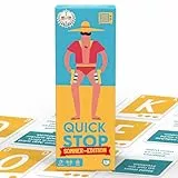 ATM Gaming- Quickstop Sommeredition Juego de Cartas rápido, Color Amarillo y Azul. (QCKSTP-SMMR)