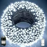 GYLEFY Cadena de Luces Navidad Exterior, 100m 800LED Guirnalda Luces Luz de hadas de árbol de Navidad 8 Modos Impermeable Luminosas Decoracion para Nata Jardín Casas Fiestas Interior, Blanco Frio