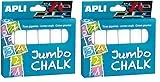 APLI 14370 - Tizas jumbo blancas 6 u (Paquete de 2)