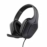 Trust Gaming GXT 418 Rayne Cascos Gaming Ligeros para PC Xbox PS4 PS5 Switch Mobile, Drivers de 50 mm, Conexión 3.5 mm, Micrófono Plegable, Auriculares con Cable 2m Over-Ear, Negro