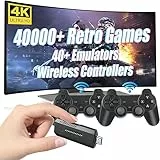 HARDISK Consola Retro 4K HDMI Portátil Conectable a TV - + de 25,000 Juegos Preinstalados - USB HD 64GB Arcade -2 Mandos Inalámbricos 2.4 GHz|Consola configurada y fácil de Usar