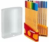 Rotulador punta fina STABILO point 88 - Estuche premium Colorparade con 20 colores