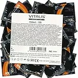 100 Premium Condoms Vitalis Ribbed - Condones de canalé para momentos especiales