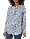 Amazon Essentials Blusa Tejida de Manga Larga Mujer, Azul Marino Blanco Pétalos, XXL
