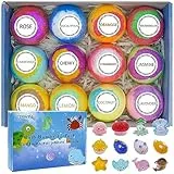 Bombas de Baño，Juguete sorpresa en el interior, bolas de baño de burbujas naturales y ecológicas hechas a mano, regalos de cumpleaños, Navidad y Pascua para niñas y niños