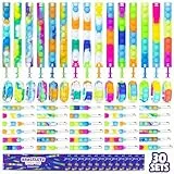 BONNYCO Pulseras y Llaveros Pop It Pack 30 Regalos Cumpleaños Niños Colegio, Detalles Cumpleaños Niños, Relleno Piñata Infantil, Fidget Toy | Regalitos Invitados, Regalos Alumnos Primaria