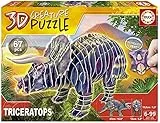Educa Triceratops Creature Monta tu Propio Dinosaurio. Puzzle 3D a Partir de 5 años. 19183