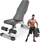 YOLEO Banco de Pesas Ajustable, 660LBS Banco de musculacion plegable, Entrenamiento de Cuerpo Completo Inclinación Declinación Elevación Plana, Press de Banco para Gimnasio en Casa