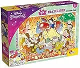 Liscianigiochi Puzzle Maxi Floor para niños de 24 piezas 2 en 1, Doble Cara con reverso para colorear - Disney Blancanieves 86627