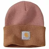 Carhartt Gorro de punto con puños, bicolor, para hombre, marrón, OFA