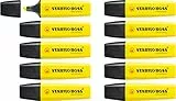 STABILO Marcador fluorescente BOSS ORIGINAL - Caja con 10 unidades color amarillo