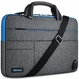 DOMISO 12,5-13 Pulgadas Funda Protectora con Puerto de Carga USB Bolsa Bandolera Maletin para Ordenador Portátil/Tablet/Apple MacBook Pro/MacBook Air/Asus/HP/Acer/MSI, Cremallera Azul