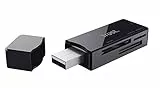 Trust Nanga Lector de Tarjetas SD/Micro SD, Adaptador USB 3.2, 5 Gbps, Compatible con Tarjetas de Memoria SD, M2 y microSD para PC, Computadora Portátil, Windows, MacOS