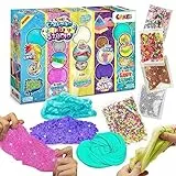 CRAZE Compound Mix Studio, Set con distintas arcillas para amasar, Magic Slime, Fluffy Mellow, plastilina para niños, manualidades niños, 34248