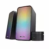 Trust Gaming GXT 611 Wezz Altavoces PC 2.0 con Iluminación RGB, 12 W (6 W RMS), Alimentación USB, 3.5 mm, Mando con Cable, Altavoz Estéreo para Ordenador, Portátil, Mesa Gamer, Juegos - Negro