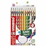 STABILO - Lápiz de color ergonómico EASYcolors - Modelo para diestros - Estuche con 24 unidades en 24 colores