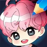 K-POP ídolo Chibi libro para Colorear