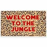 Fisura – Felpudo Entrada casa “The Jungle” de Coco con Base Antideslizante de PVC. Felpudo Interior Leopardo Pintado a Mano. Alfombra Entrada casa con Mensaje Divertido. 70 x 40 cm