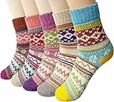 Justay Pucott 5 Pares Calcetines Lana de Mujer