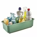 Snips, Organizador Bajo el Fregadero Verde, Organizador de Cocina, Soporte para Detergentes Ahorra Espacio, Cesta con Ruedas y Asa, 45.3 x 20.8 x 17.5 cm, Made in Italy, Verde
