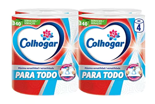 Colhogar Paratodo Maxirolls 4x1 - Papel de Cocina Multiusos y Absorbente - 4 Rollos
