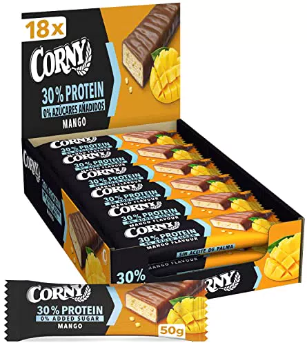 Corny Protein Mango Barritas Proteicas con Mango, con 30% de Proteínas