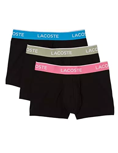Lacoste 5H3401 Baúl de Ropa Interior, Black/Fiji-RESEDA Pink-LY
